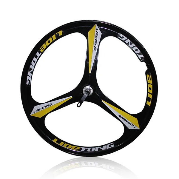 J3SWA 24/26'' Front and Rear Rim for MTB Mountain Bike, 3-Spoke Magnesium Alloy Wheel, Bearing Type, Front Rim Support Quick Release