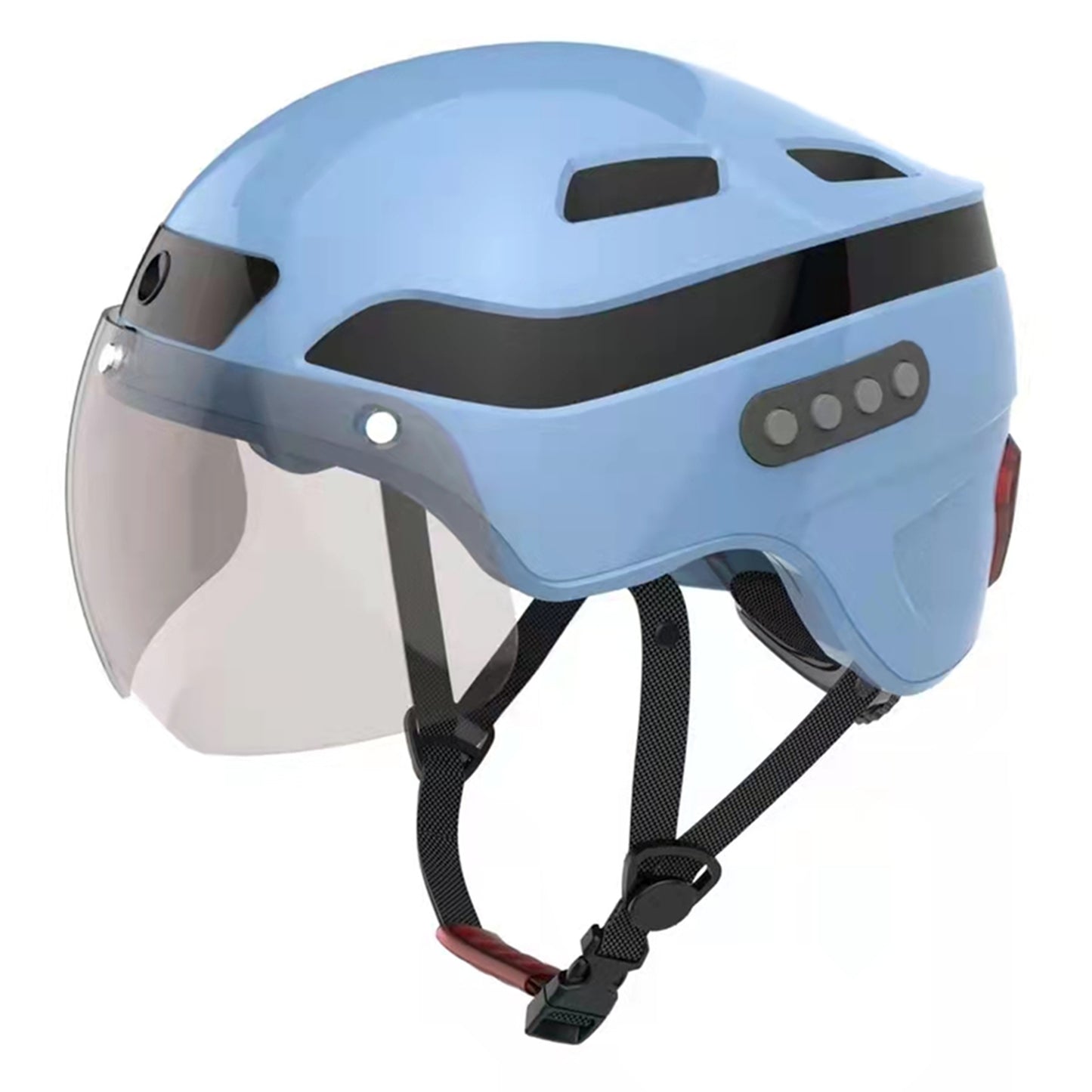 Bluetooth aggiornato chiamata Smart Helmet con 1080P HD integrato guida registratore fotocamera, Visiera staccabile,Turn segnale luce