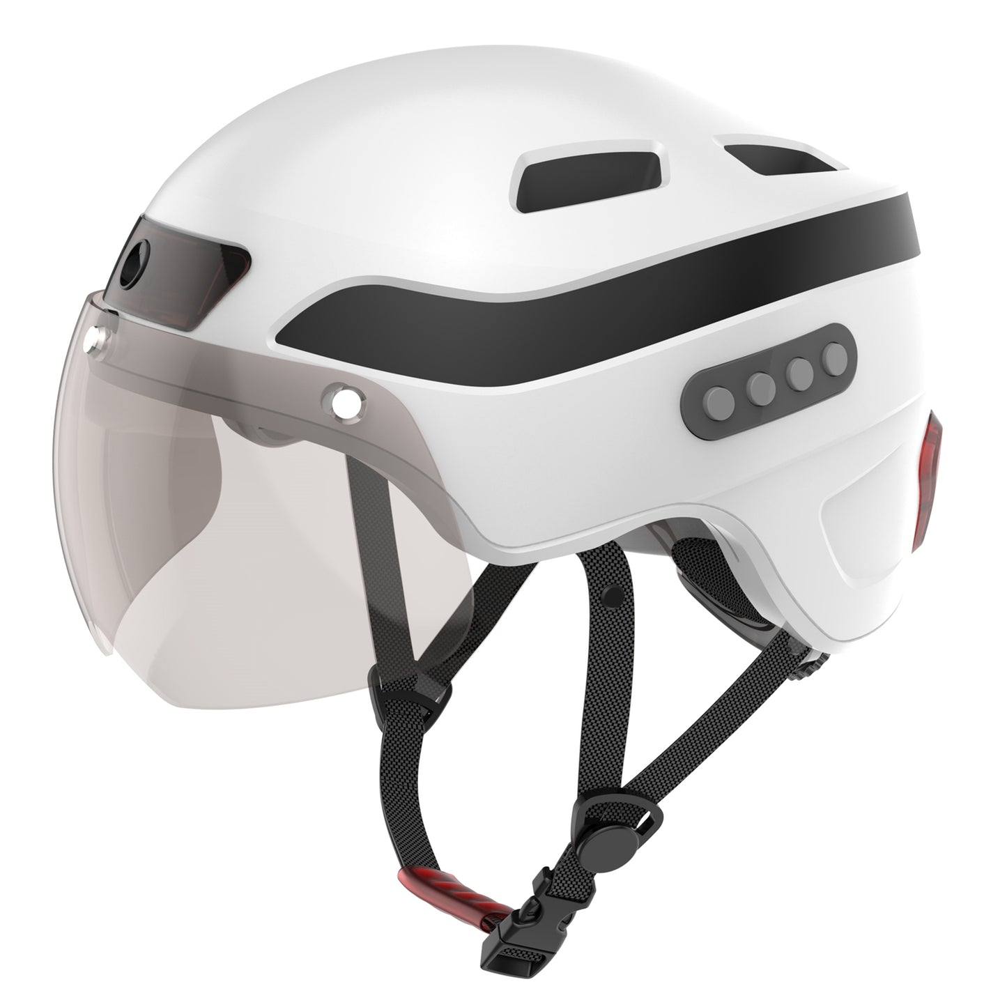 Bluetooth aggiornato chiamata Smart Helmet con 1080P HD integrato guida registratore fotocamera, Visiera staccabile,Turn segnale luce