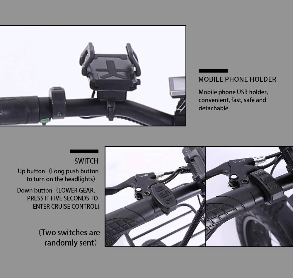 CMACEWHEEL T20 Bicicletta elettrica da 20 pollici 750W, 4.0 Fat Tire Mountain Bike, batteria 48V 15Ah, freno a disco anteriore e posteriore