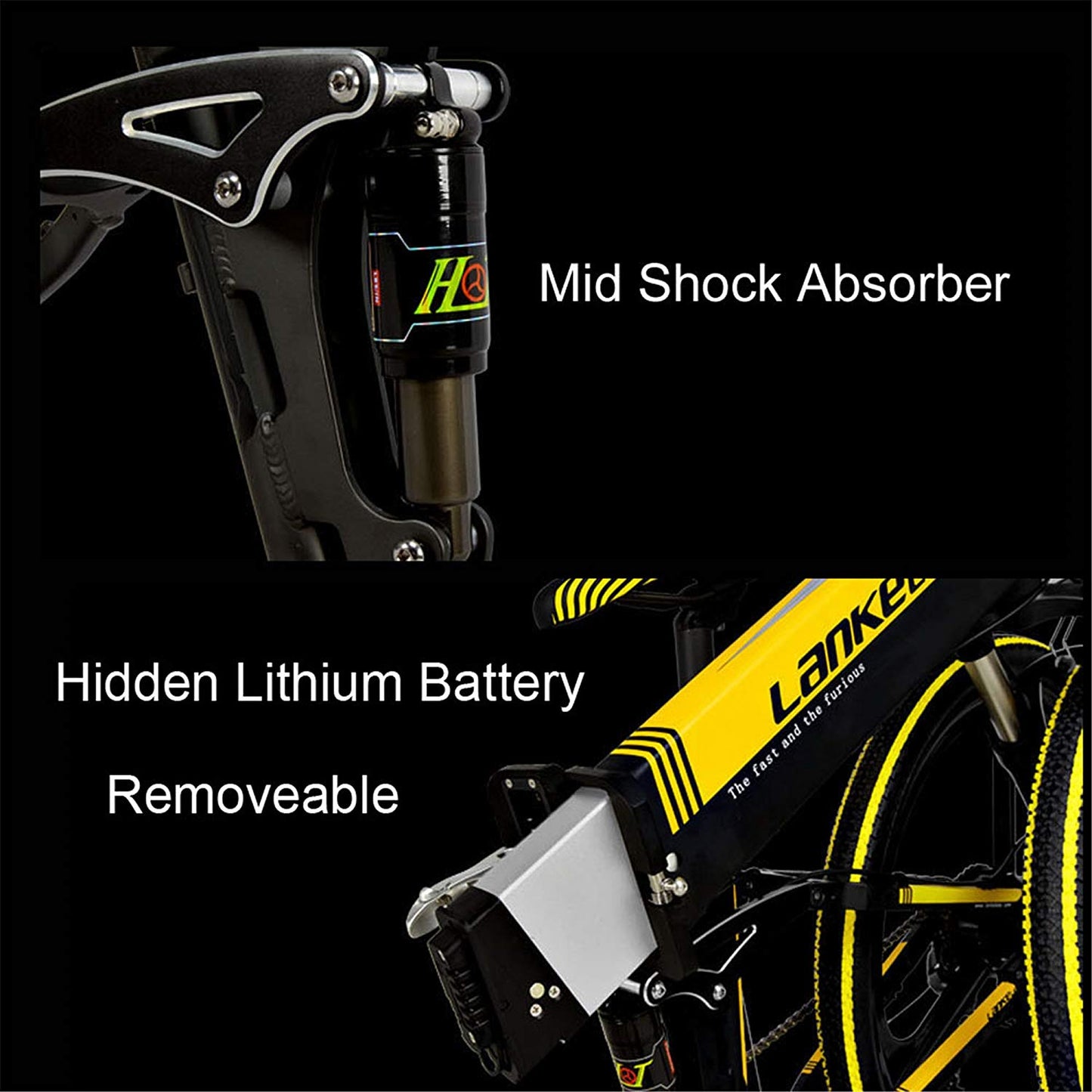 Lankeleisi T750plus 1000W 5-Grade Pedal Assist Power System Electric Fat Tire Bike, 26*4.0 Ruota pneumatica della neve, entrambi freno a disco, batteria rimovibile di grande capacità, 27 velocità