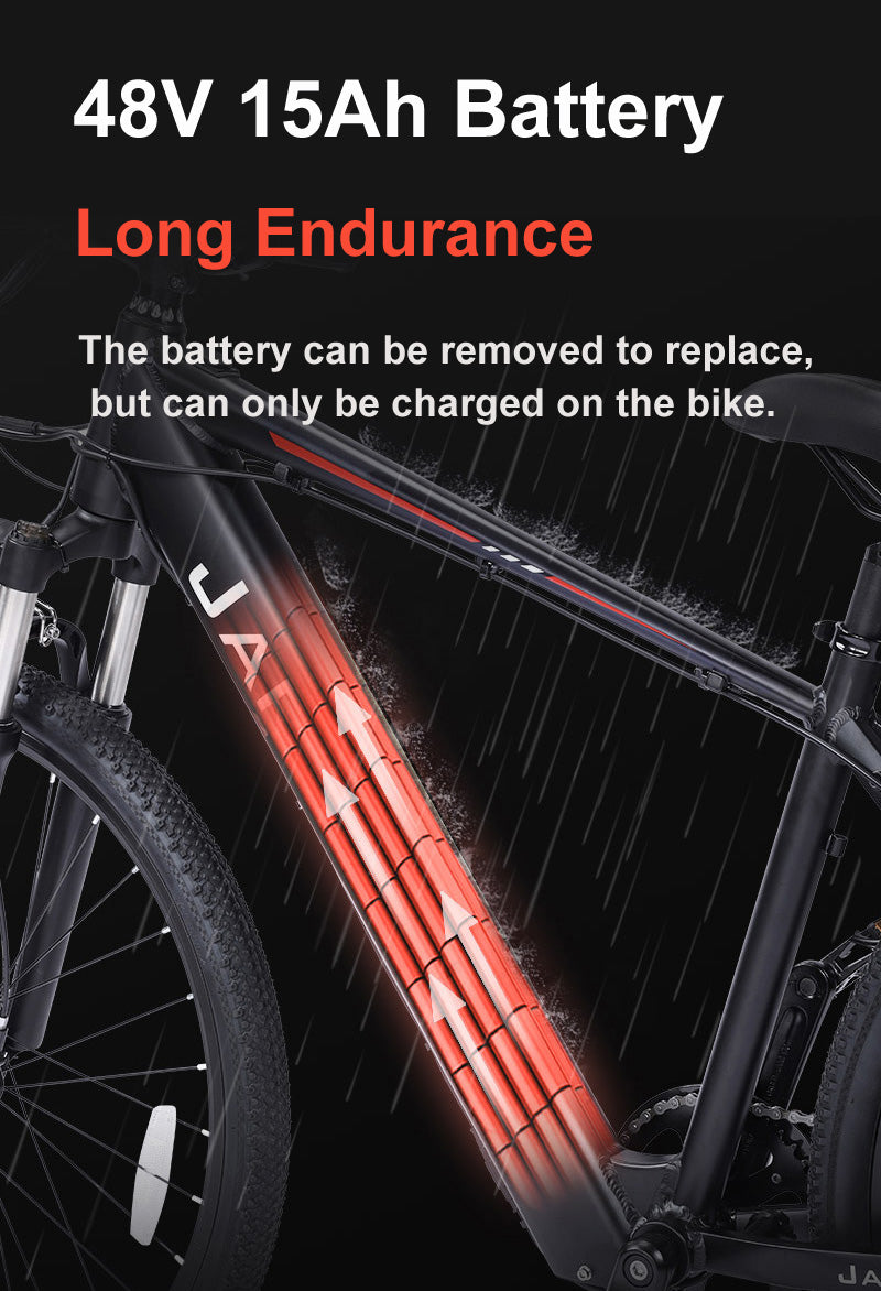 F1 27.5 Inch Electric Mountain Bike, 500W Motor 48V 10Ah/15Ah Large Capacity Built-in Battery, Oil Spring Suspension Fork, Hydraulic Disc Brake