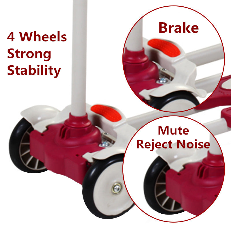 4-wheel kids scooter, 3-level adjustable height, suitable for children over 2 years old