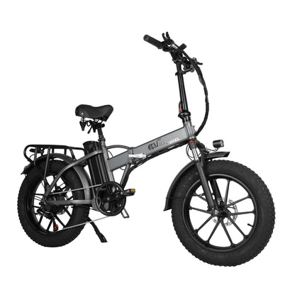 GW20 IW 20 Inch Folding Electric Bike, Integrated Wheel, 48V 750W Fat Tire Bicycle 30-45km/h Speed