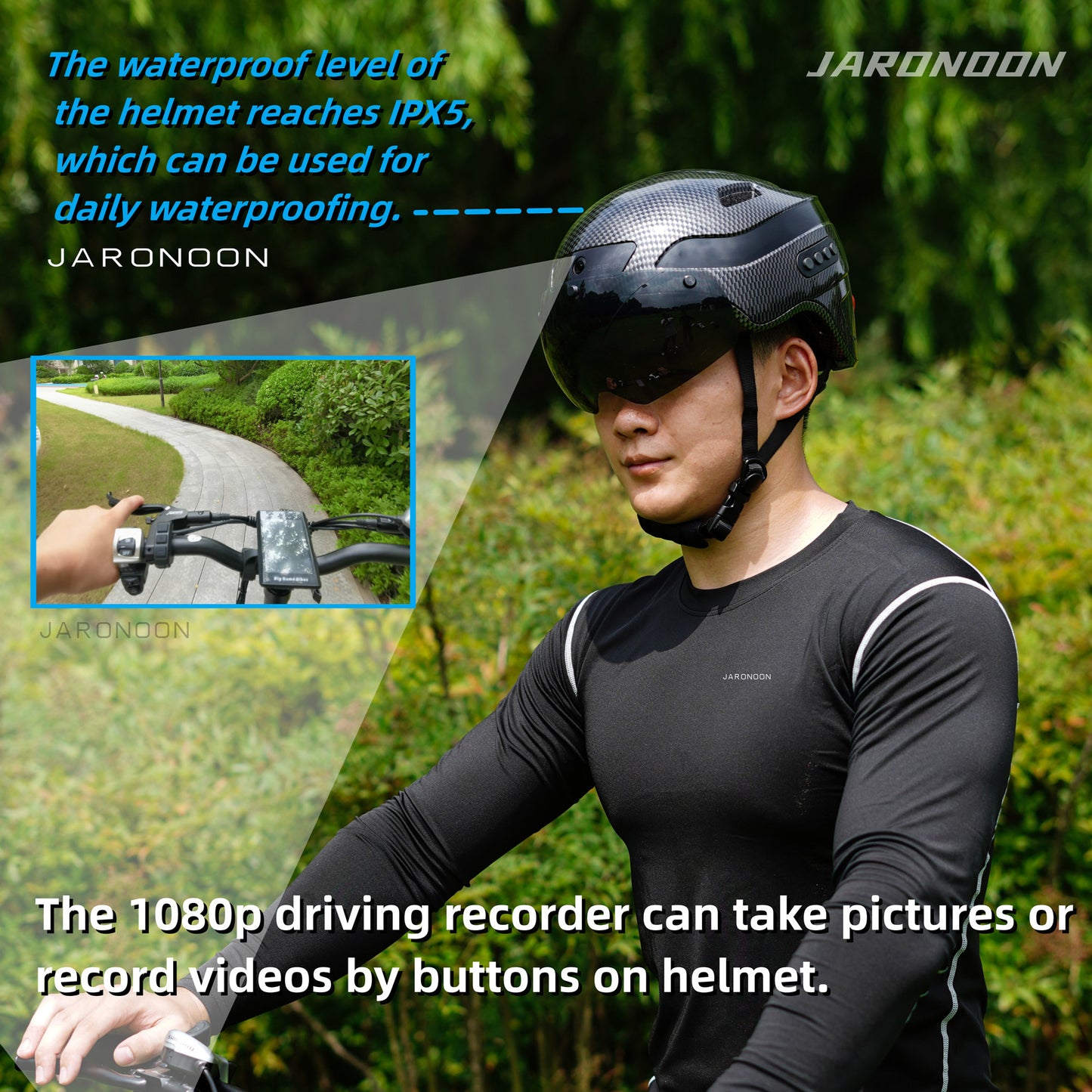 Bluetooth aggiornato chiamata Smart Helmet con 1080P HD integrato guida registratore fotocamera, Visiera staccabile,Turn segnale luce