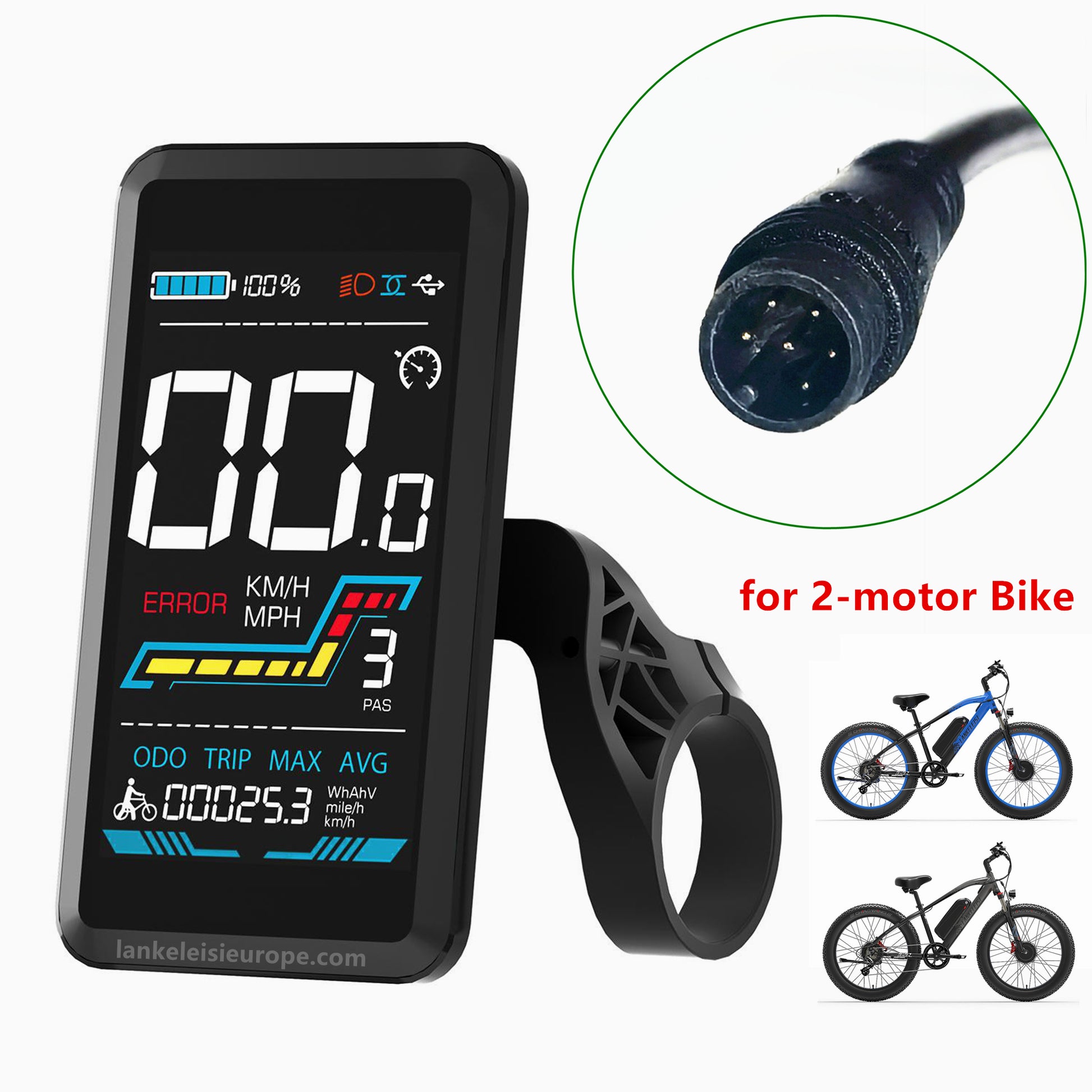 Yolin YL91F-V Intelligent LCD Display for Lankeleisi Electric Bicycle