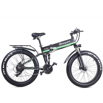 MX01 26 pollici pieghevole bicicletta elettrica, 48V 1000W Motore potente, Montagna Bike Fat, bici da corsa a 5 livelli Assist Snow Bike