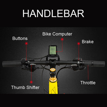 Lankeleisi T750plus 1000W 5-Grade Pedal Assist Power System Electric Fat Tire Bike, 26*4.0 Snow Tire Wheel, Both Disc Brake,Built-In Large Capacity Removable Battery,27 Speeds