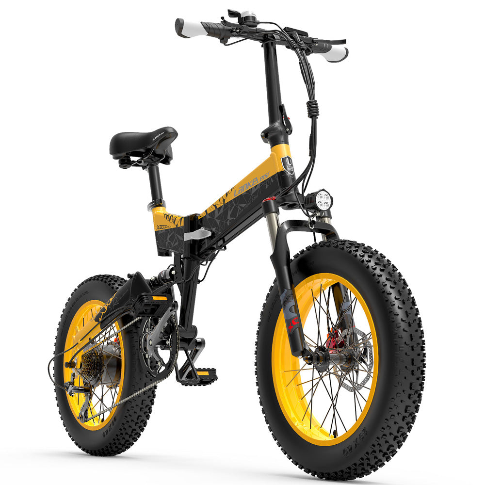 Lankeleisi X3000plus 1000W Folding E-cykel 48V 14.5A/17.5A Electric Bike Snow Bike 20 Inch Mountain Bike Front & Rear Full Suspension