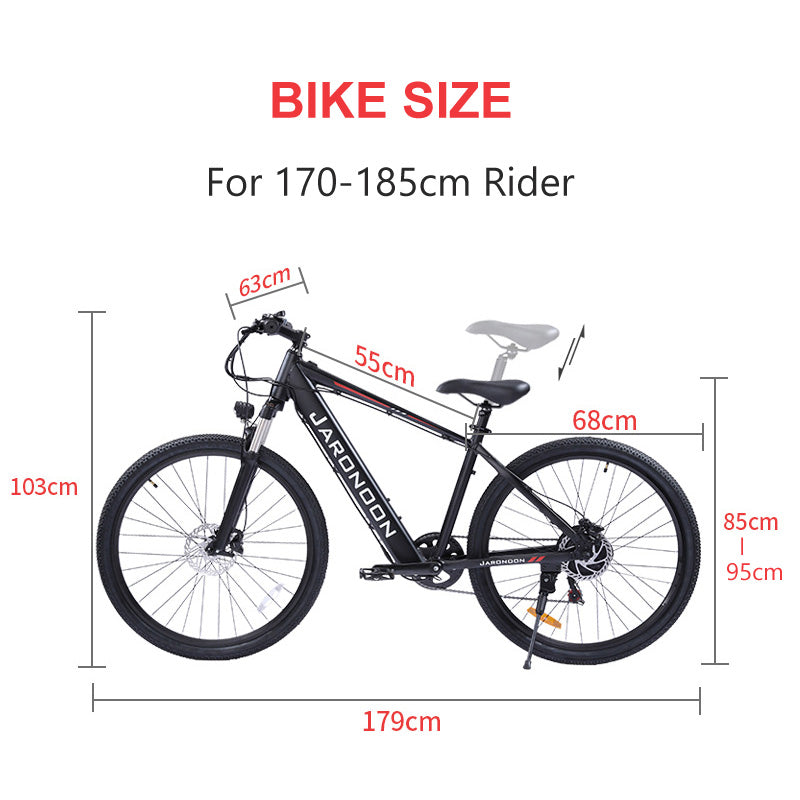 F1 27.5 pollici bici elettrica di montagna, motore 500W 48V 10Ah/15Ah grande capacità batteria incorporata, forcella di sospensione della molla dell'olio, Hydraulic Freno a disco