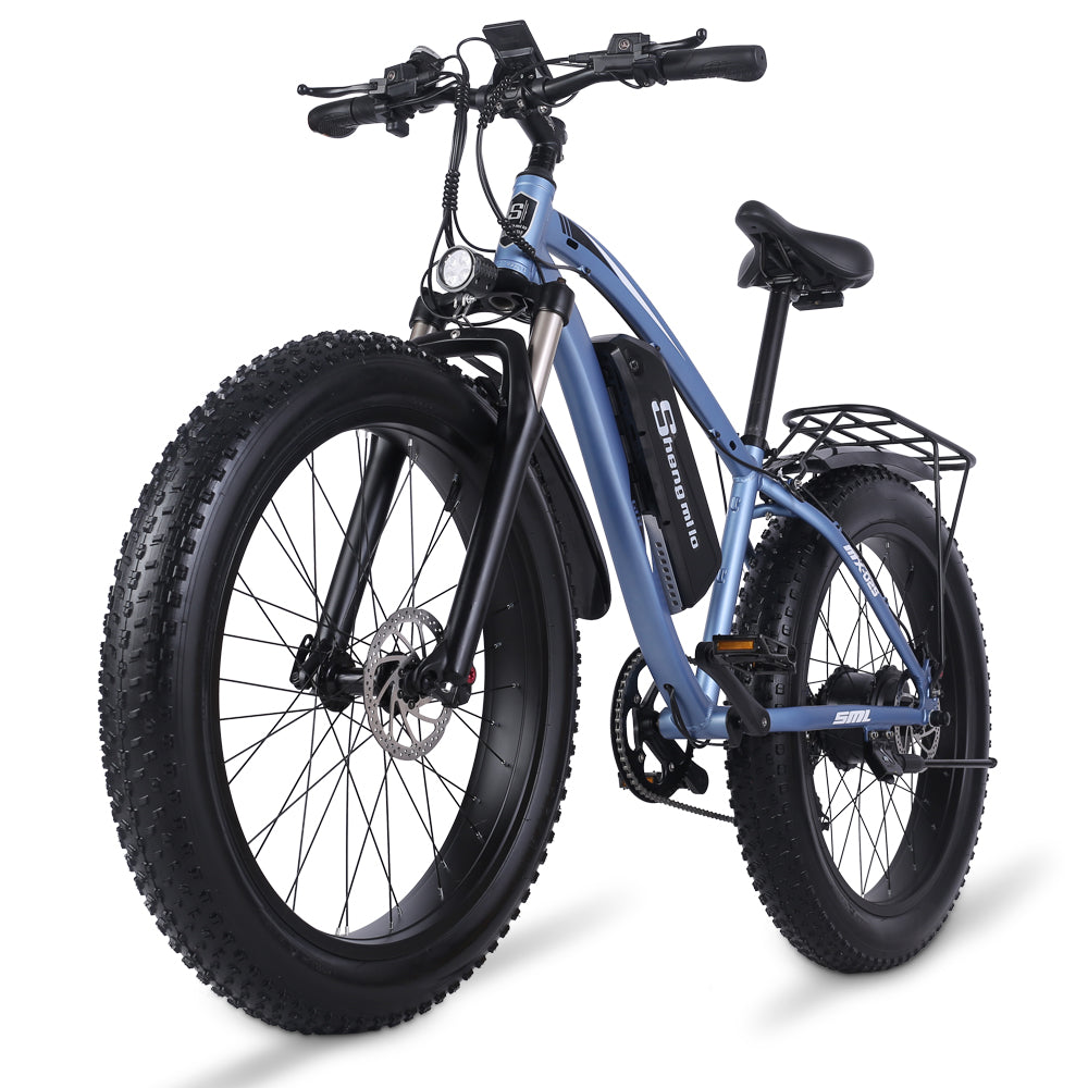 Shengmilo MX02S 26 pollici bici elettrica 1000W Mens Mountain Bike Snow Bike 48V17Ah Batteria al litio 4.0 Fat Tire E-bike idraulica Freno a disco