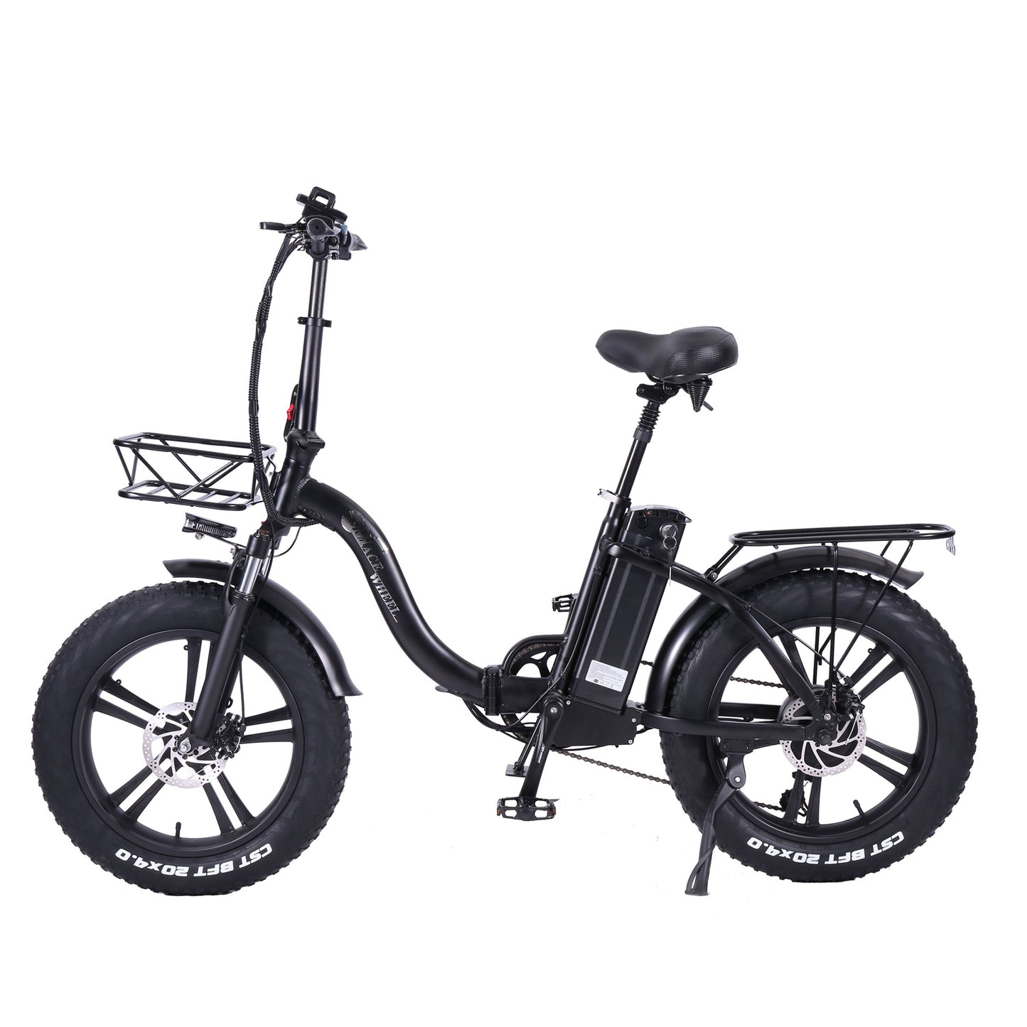 CMACEWHEEL Y20-NEW 750W 20 inch pliabil E-bike Anvelopă grasă Mountain Bike Snow 48V 17A Bicicletă electrică Frână cu disc dublu