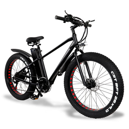 KS26 750W Bici elettrica potente, 26 pollici 4.0 Fat Tire Mountain Bike, batteria 48V 20Ah, freno a disco anteriore e posteriore