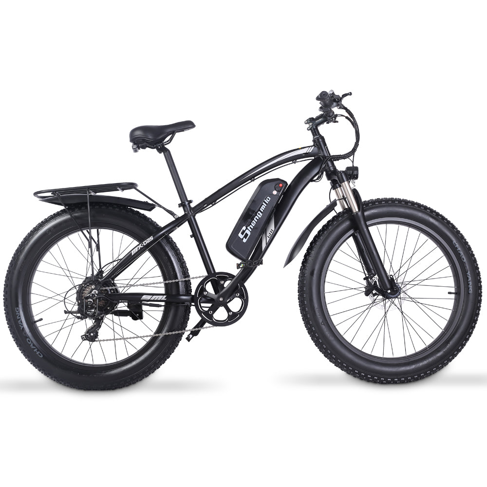 Shengmilo MX02S 26 pollici bici elettrica 1000W Mens Mountain Bike Snow Bike 48V17Ah Batteria al litio 4.0 Fat Tire E-bike idraulica Freno a disco