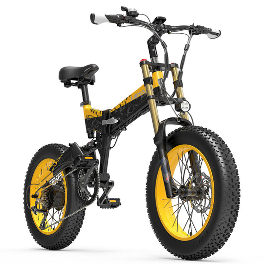 X3000plus Air front fork 20 Inch 4.0 Fat Tire Snow Bike,with 48V 17.5Ah Big Capacity Battery, 1000W Brushless Motor, Full Suspension, Upgraded Front Fork