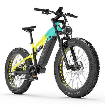 Lankeleisi RV800 PLUS 48V 15Ah Bicicleta eléctrica de moda Sistema de transmisión de 7 velocidades de 26 pulgadas Hasta 52 Km / h Freno de disco hidráulico delantero y trasero