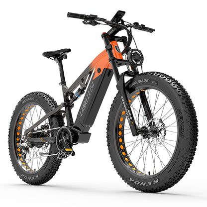 Lankeleisi RV800 PLUS 48V 15Ah Fashionable Electric Bike 26 Inch 7 hastighetsöverföringssystem upp till 52Km / h Front & Rear Hydraulic Disc Brake