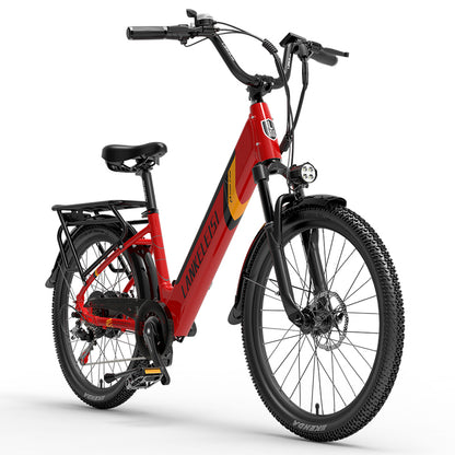 ES500 Pro 500W 48V 16Ah 130Km Endurance 24 Inch Brushless Motor Urban Electric Bike Dual Disc Brakes 32km/h Max Speed City Bik