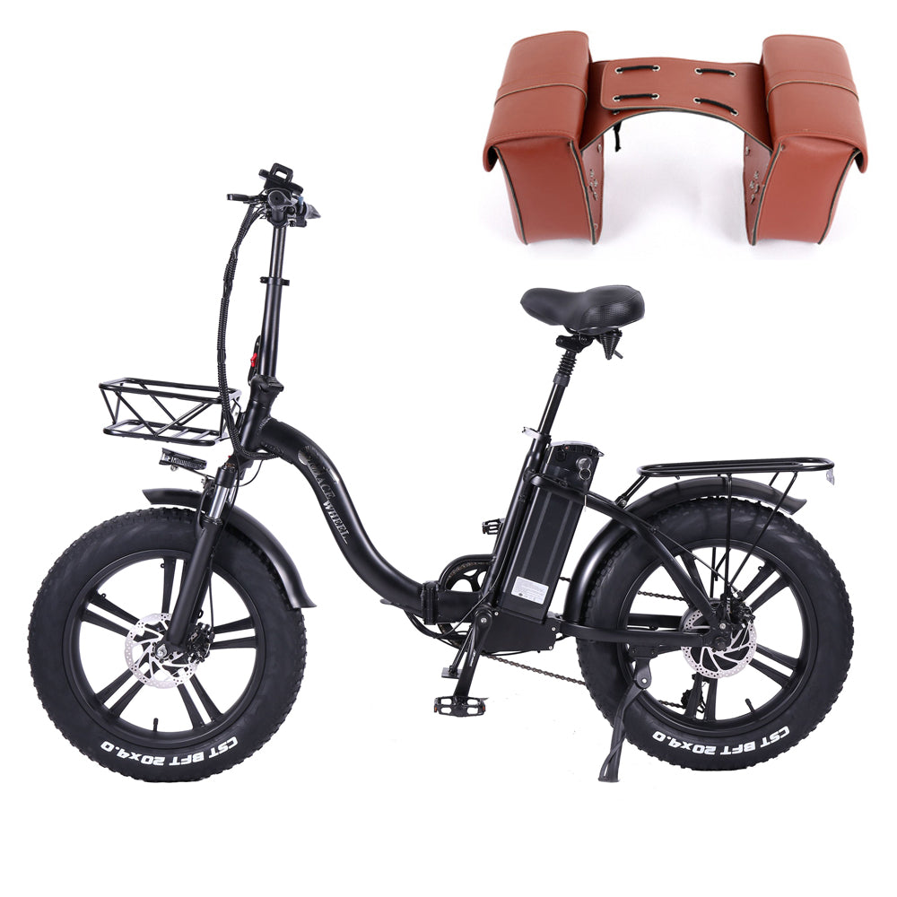 CMACEWHEEL Y20-NEW 750W 20 tum Folding E-cykel Fat Tire Mountain Bike Snow 48V 17A Electric Bike Dual Disc Brake