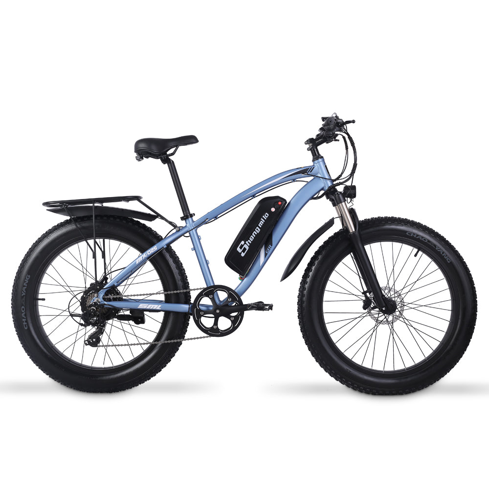 Shengmilo MX02S 26 pollici bici elettrica 1000W Mens Mountain Bike Snow Bike 48V17Ah Batteria al litio 4.0 Fat Tire E-bike idraulica Freno a disco