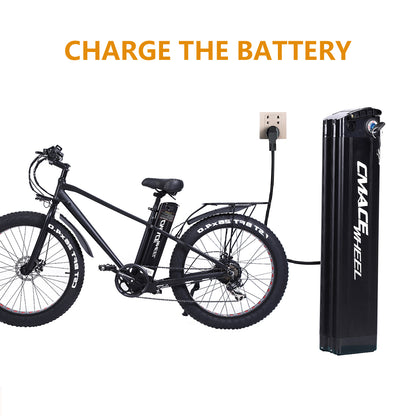 KS26 750W Bici elettrica potente, 26 pollici 4.0 Fat Tire Mountain Bike, batteria 48V 20Ah, freno a disco anteriore e posteriore