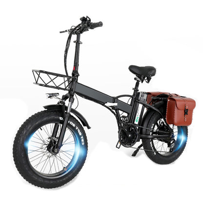 GW20 750W 20 pollici bici elettrica pieghevole, 4.0 pneumatico grasso, batteria al litio potente 48V, bici da neve, bicicletta di aiuto di potere