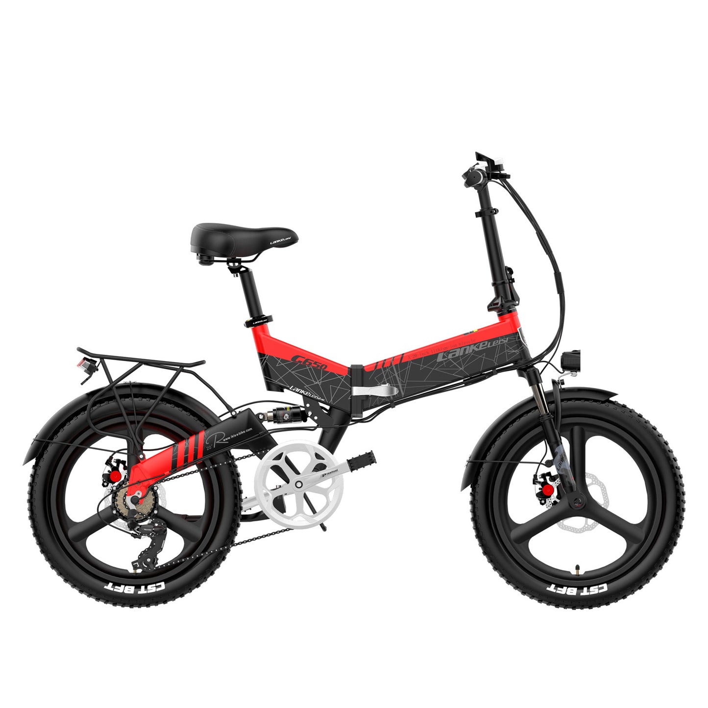 G650 20 tum E-cykel Mountain Bike Folding Electric Bike 400W 48V litiumbatterifront och bakre full upphängning