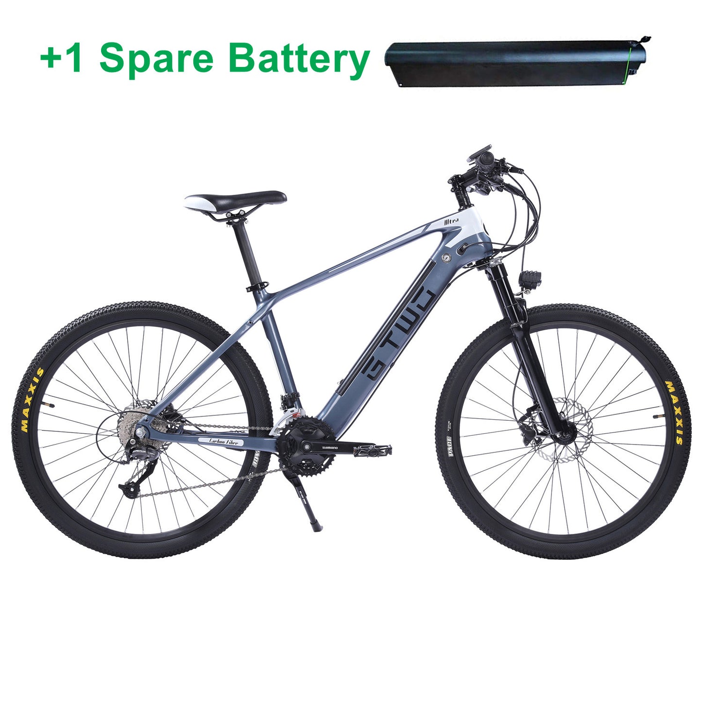 bici elettrica del fibra di carbonio da 7,5 pollici, adpopt 350W / 500W motore, forcella anteriore dell'ammortizzatore dell'aria, 27 Speed Mountain Bike